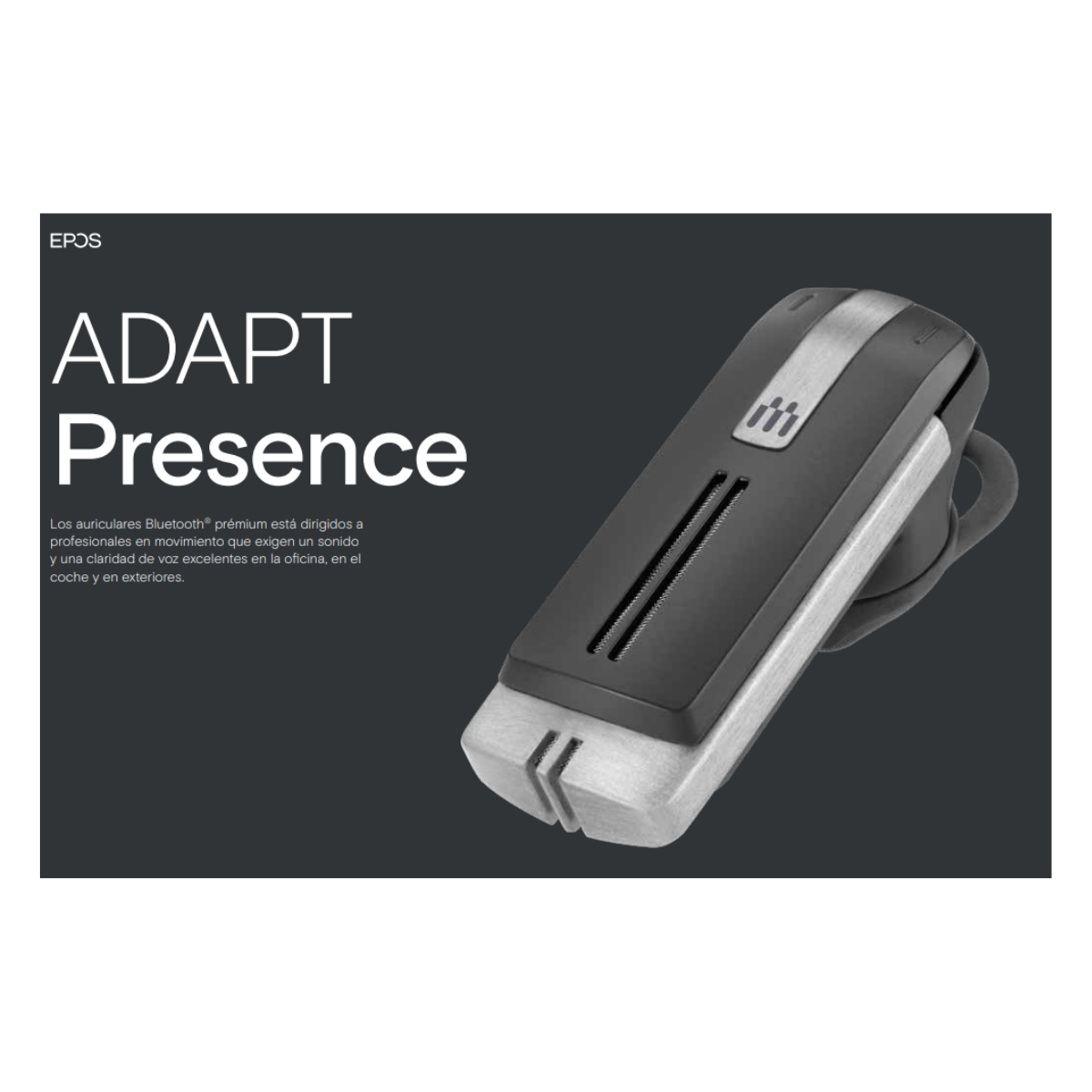 EPOS Adapt Presence Grey UC Bluetooth Headset inalambricos (SI)